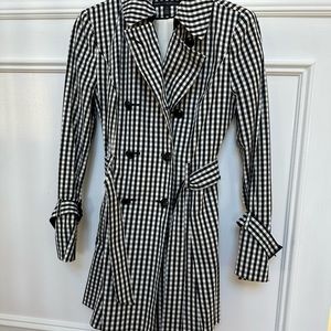 White House black market size extra small gingham raincoat. Great condition
